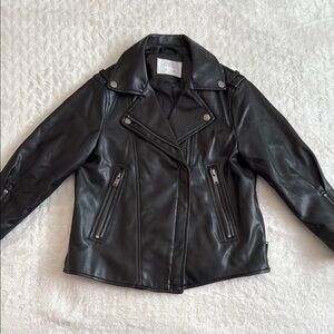 Zara Black Faux Leather Jacket